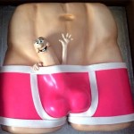 Californian-Los-Angeles-Hiding-Peeking-out-pink-underwear-exotic-cake