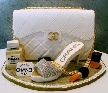 Designer cakes bags Jimmy Choo Dolce Gabbana MKF Cartier Louis